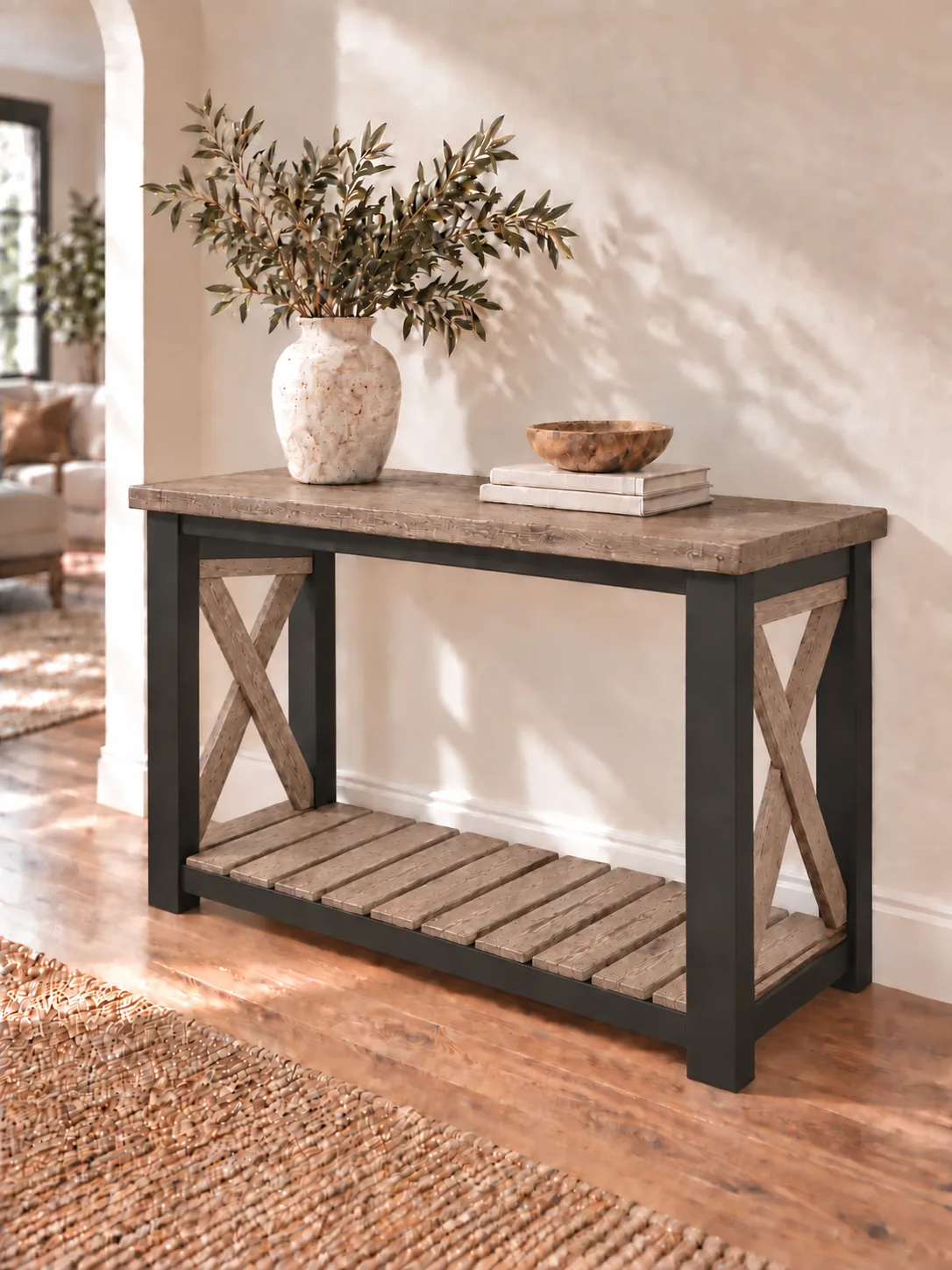 Rustic Farmhouse Console Table